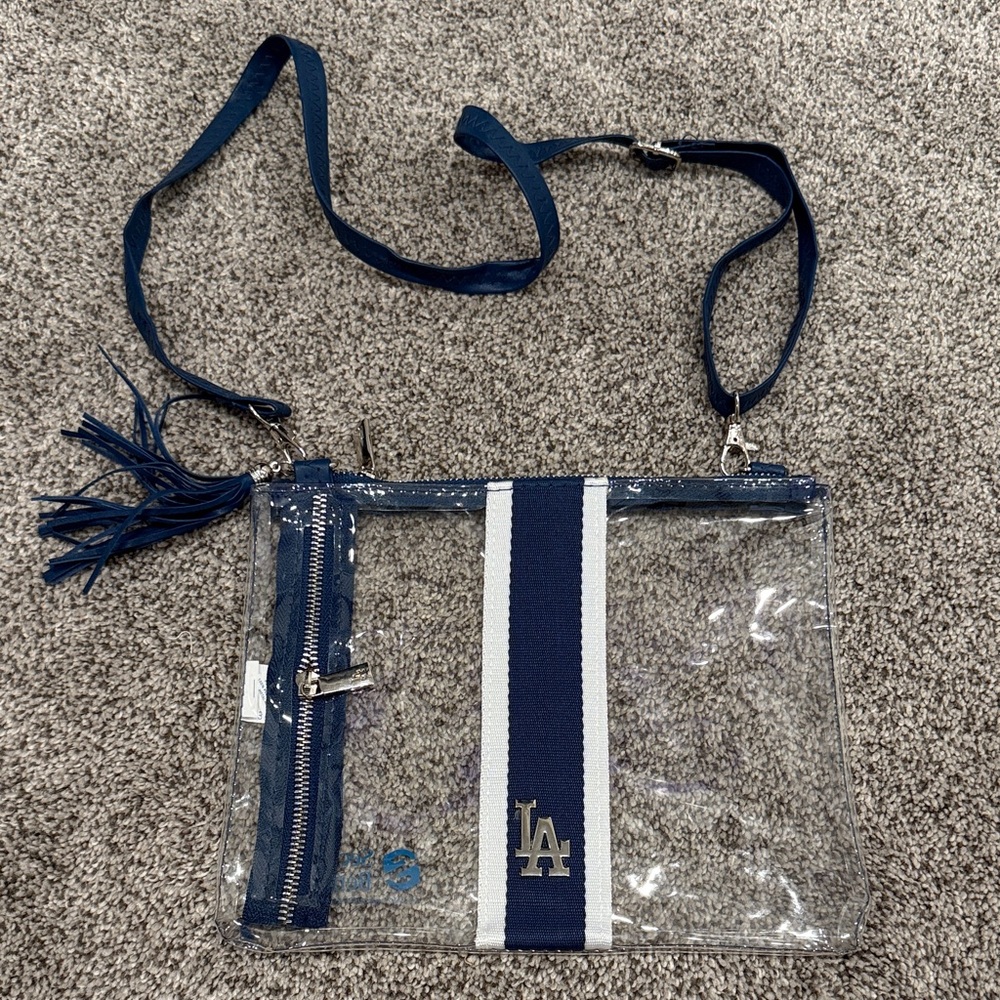 Clear LA Dodger Crossbody Bag